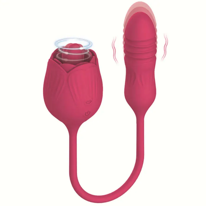 Red Rose Double Headed Sex Toy OOTYEMO Vibrators