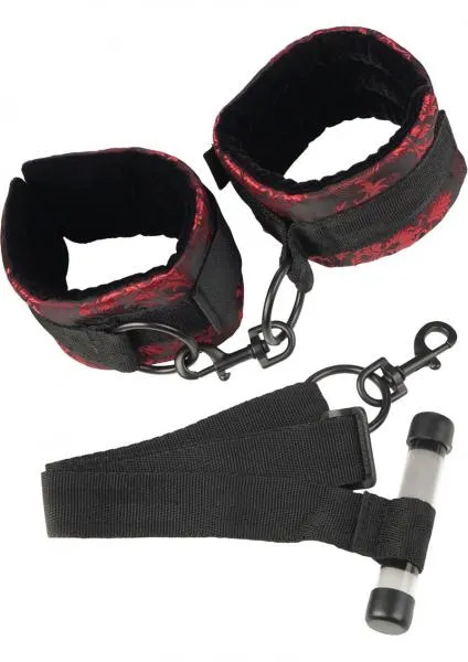 Restraints Scandal Scandal Over The Door Cuffs BlackRed