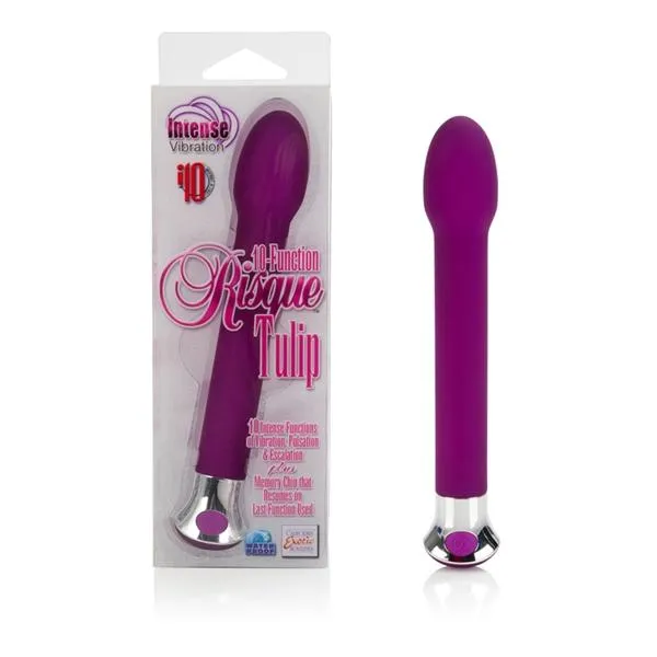 Risque Vibrators 10 Function Risque Tulip Vibrator Purple