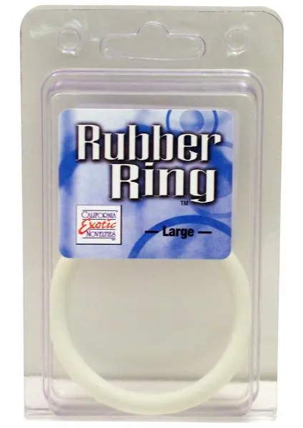 Rubber Cock Ring Large 25 Inch Diameter White Seductucom Male Sex Toys