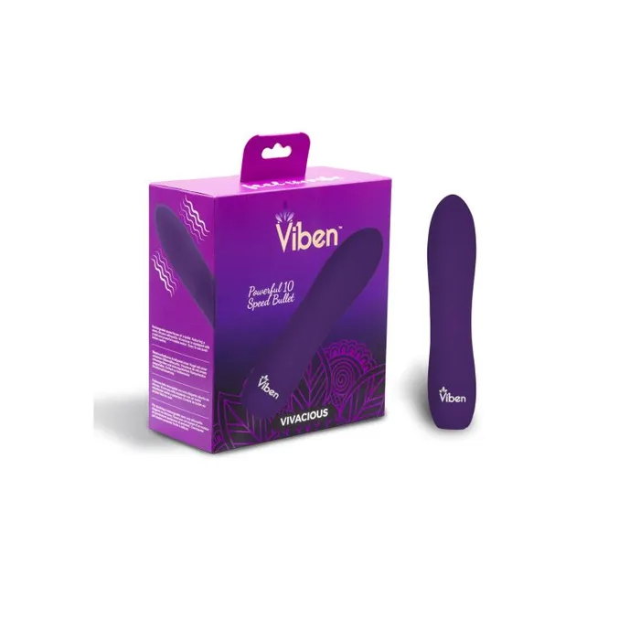 Rumble Motor Rechargeable Bullet Vivacious Violet Viben Female Sex Toys