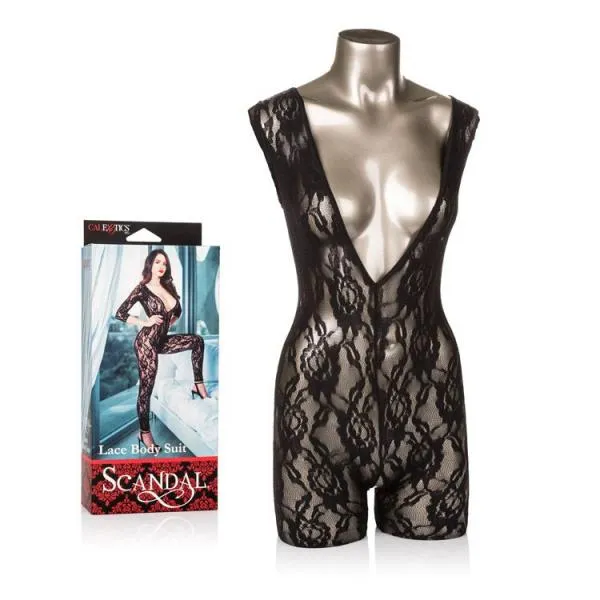 Scandal Anal Scandal Lace Body Suit Black OS