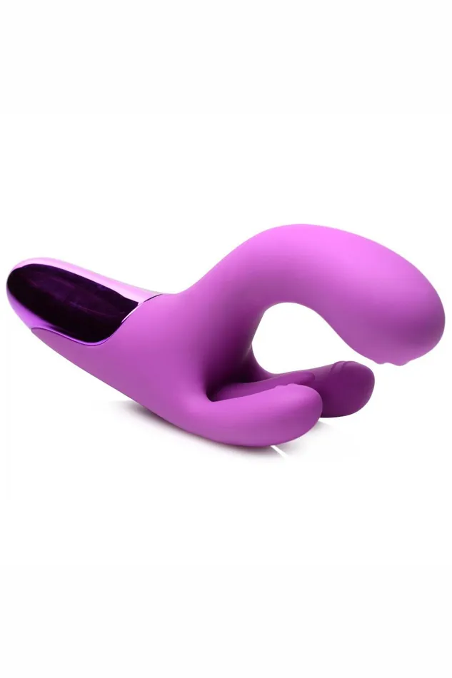 Sd Vibrators 10X Triple Rabbit Silicone Vibrator Purple