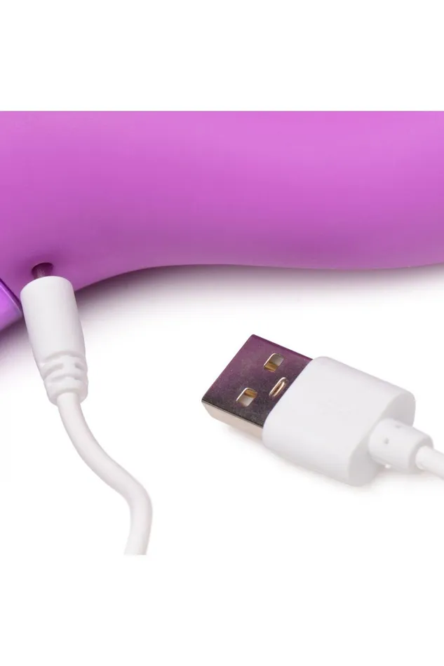 Sd Vibrators 10X Triple Rabbit Silicone Vibrator Purple