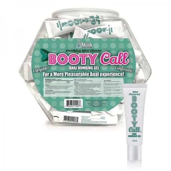 Seductucom Anal Bootycall Anal Numbing Gel Mint 65 Piece Fishbowl Display