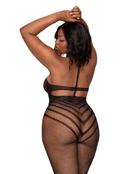 Seductucom Bodystockings Playsuits Fishnet Bodystocking Black QS