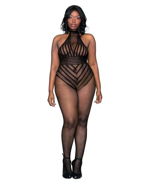 Seductucom Bodystockings Playsuits Fishnet Bodystocking Black QS