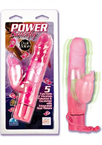 Seductucom Power Butterfly Dual Waterproof 5 Inch Pink Anal