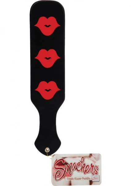 Seductucom Vibrators Smackers Triple Kisser Paddle Black And Red