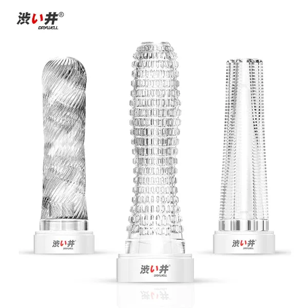 sextoypremium Male Sex Toys DRY WELL 3PCS SLEEVE FOR PENIS EXTENDER REUSABLE CONDOM COCK ENLARGEMENT DELAY SEX MALE CONDOMS WITH SPIKES INTIMATE GOODS