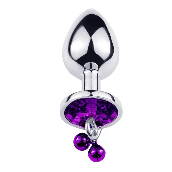 sextoypremium Male Sex Toys SMALL SIZE ANAL PLUG STAINLESS STEEL BUTT PLUG WITH BELL ROUND CRYSTAL PENDANT PROSTATE MASSAGER SEX TOYS FOR WOMAN MEN