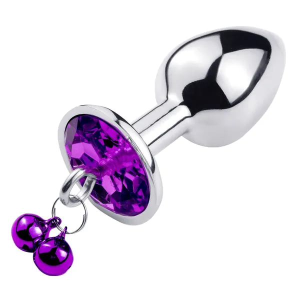 sextoypremium Male Sex Toys SMALL SIZE ANAL PLUG STAINLESS STEEL BUTT PLUG WITH BELL ROUND CRYSTAL PENDANT PROSTATE MASSAGER SEX TOYS FOR WOMAN MEN