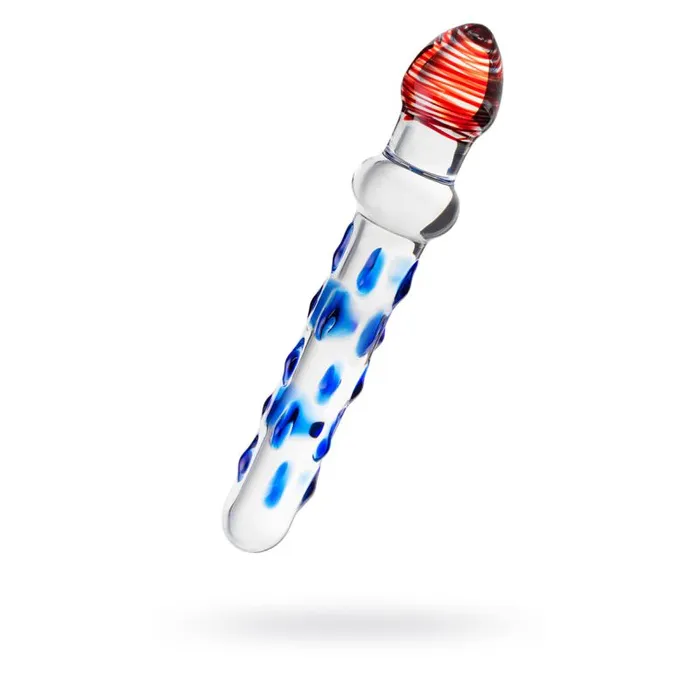 Sexus Glass Dildo BlueRed 20 cm Sexus Glass Dildos