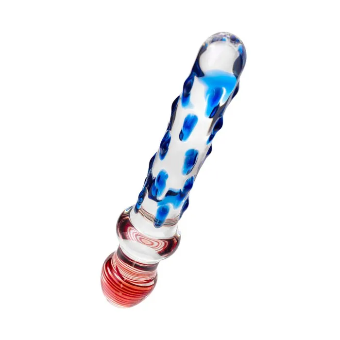 Sexus Glass Dildo BlueRed 20 cm Sexus Glass Dildos