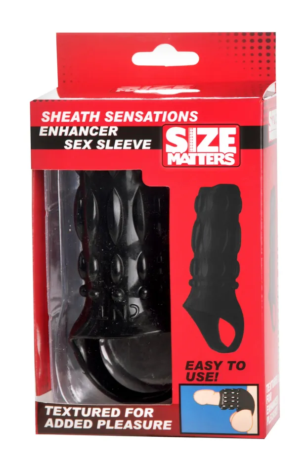 Sheath Sensations Enhancer Sex Sleeve Size Matters Male Sex Toys