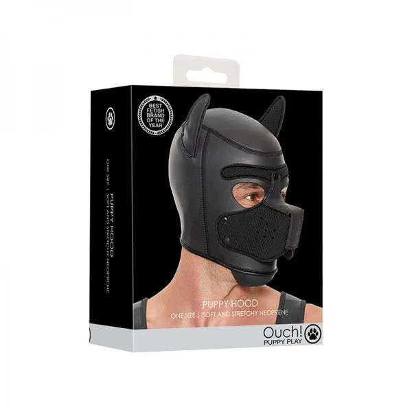 Shots America LLC Anal Puppy Play Neoprene Puppy Hood Black