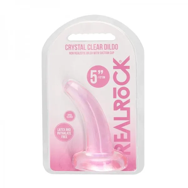 Shots America LLC Female Sex Toys Realrock Crystal Clear Non Realistic Dildo With Suction Cup 45 In Pink