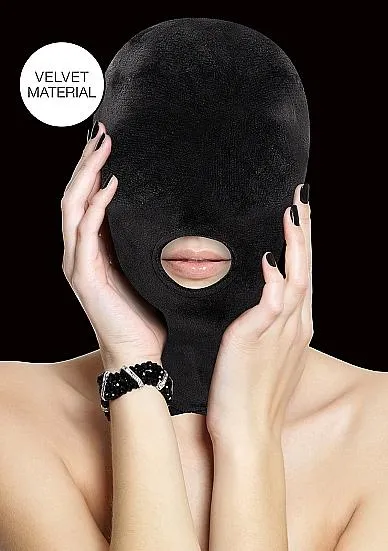 Shots Couples Ouch Velvet Velcro Mask With Mouth Opening