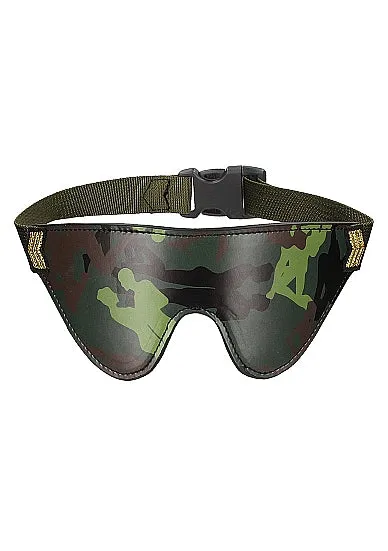 Shots Toys Couples Ouch EyeMask Army Theme Green