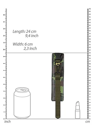 Shots Toys Couples Ouch Wrist Cuffs Army Theme Green