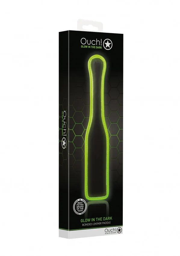 Shots Toys Female Sex Toys Ouch Glow in the Dark Paddle Green