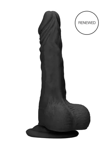 Shots Toys Female Sex Toys Realrock Dong with Testicles 9 Black