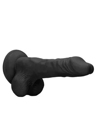 Shots Toys Female Sex Toys Realrock Dong with Testicles 9 Black