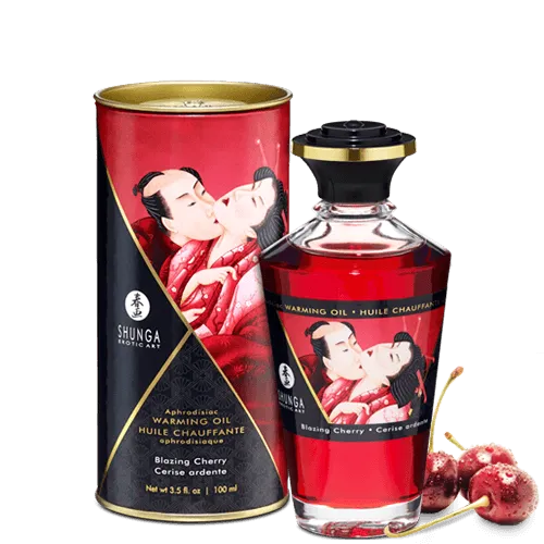 Shunga Warming Aphro Oil Blazing Cherry Lovetwoo Female Sex Toys