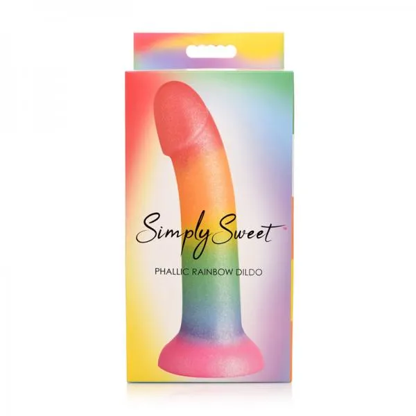 Simply Sweet Dildos Phallic Rainbow Silicone Dildo