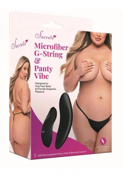 Sk Microfibe Gstring Panty Vibe Qn Black Seductucom Vibrators