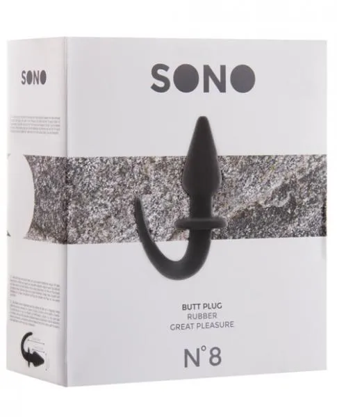 Sono No 8 4 Inches Butt Plug With Tail Black Shots Sono Anal