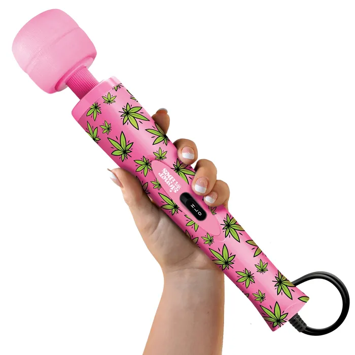 Stoner Vibes Wacky Weed Wand Massager Pink Kush Global Novelties llc Vibrators