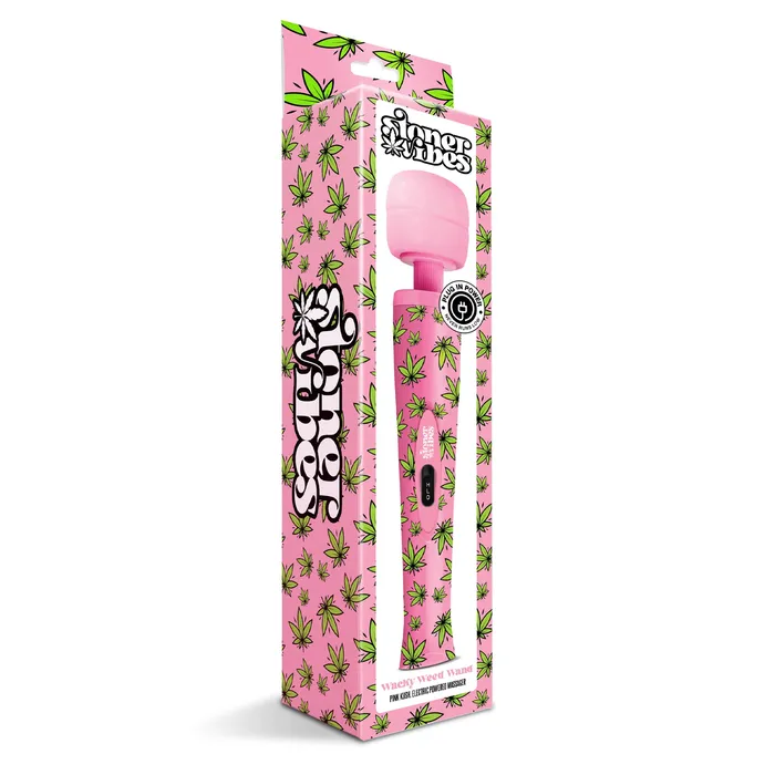 Stoner Vibes Wacky Weed Wand Massager Pink Kush Global Novelties llc Vibrators