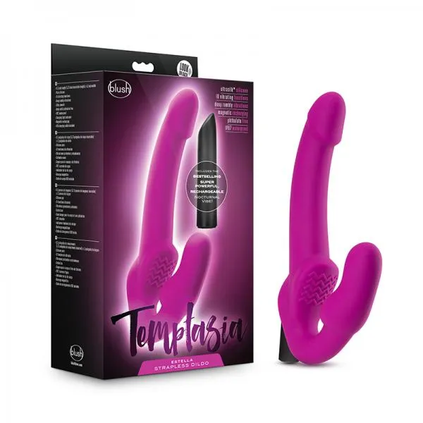 Temptasia Estella Strapless Silicone Dildo Pink Blush Dildos