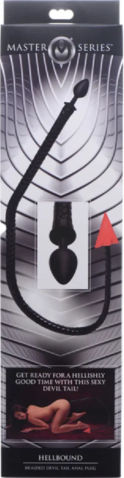 The Master Series Hellbound Braided Devil Tail Anal Plug BlackRed XR Brands Anal