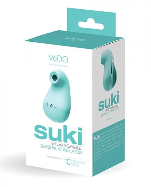 VeDO Vibrators Vedo Suki Rechargeable Vibrating Sucker Tease Me Turqouise