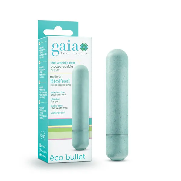 Vibrators Blush Novelties Gaia Eco Bullet Aqua Blue 89 cm 35 Bullet