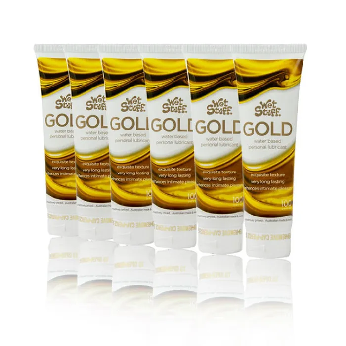 Vibrators Gel Works Wet Stuff Gold 6 X 100g Tube