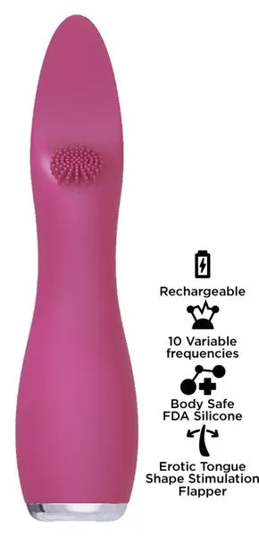 Vibrators Hott Products Unlimited Stardust Lightspeed Ultrasonic Flapper Pink