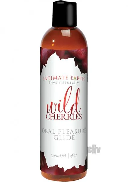 Vibrators Intimate Earth Wild Cherries Flavored Lube 4oz