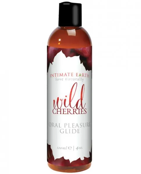 Vibrators Intimate Earth Wild Cherries Flavored Lube 4oz