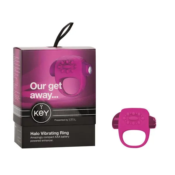 Vibrators Lovetwoo Key by Jopen Halo Enhancer Ring Raspberry Pink