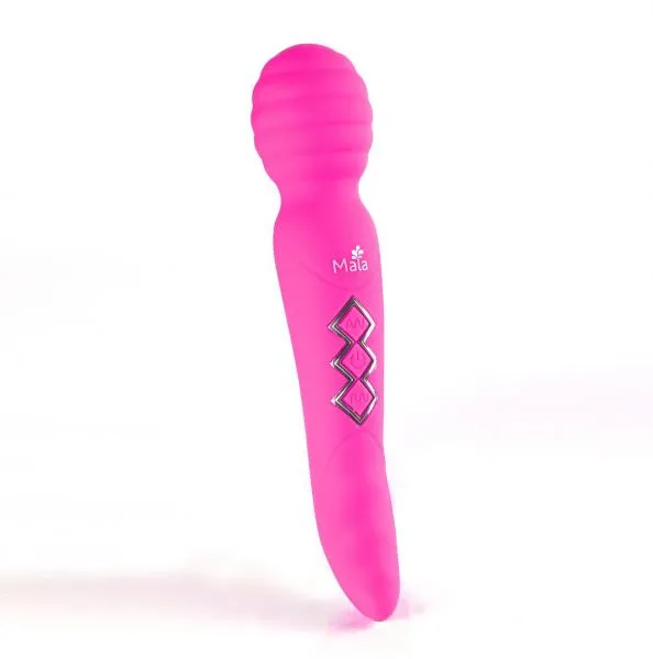 Vibrators Maia Toys Zoe Rechargeable Dual Vibrating Wand Hot Pink