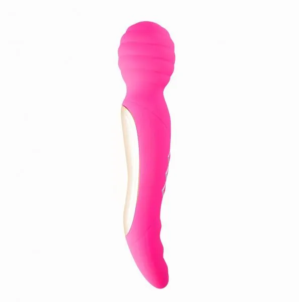 Vibrators Maia Toys Zoe Rechargeable Dual Vibrating Wand Hot Pink