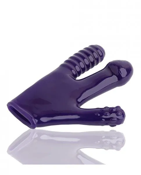 Vibrators Oxballs Claw Pegger Glove Eggplant Purple