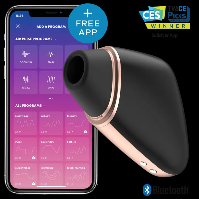 Vibrators Satisfyer Connect App Vibrator Love Triangle Black