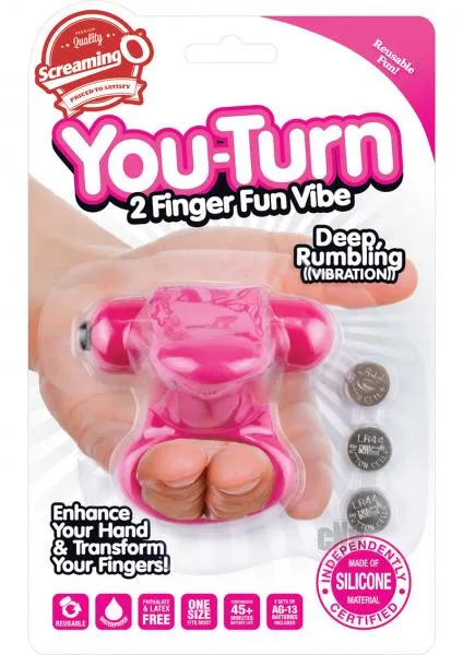 Vibrators Screaming O You Turn 2 Finger Fun Vibe Pink Vibrator