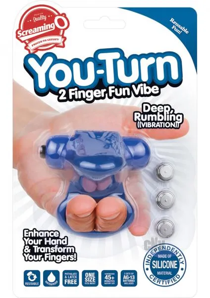 Vibrators Screaming O You Turn Blueberry Blue Finger Vibe