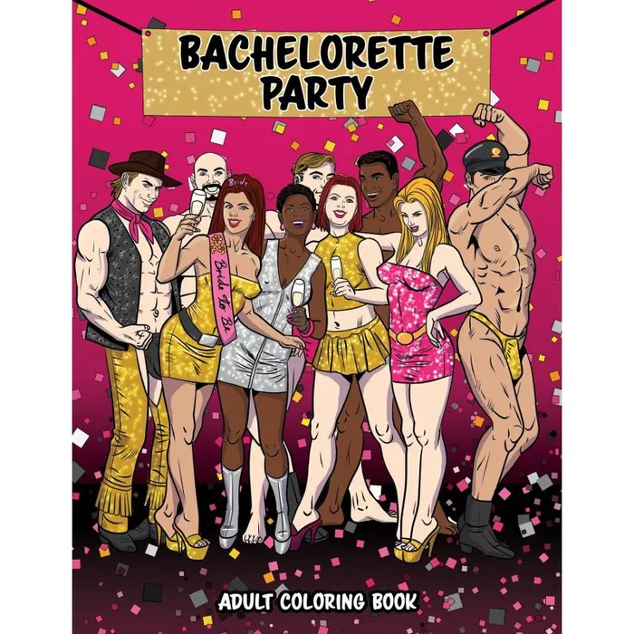 Vibrators Wood Rocket Bachelorette Party Colouring Book