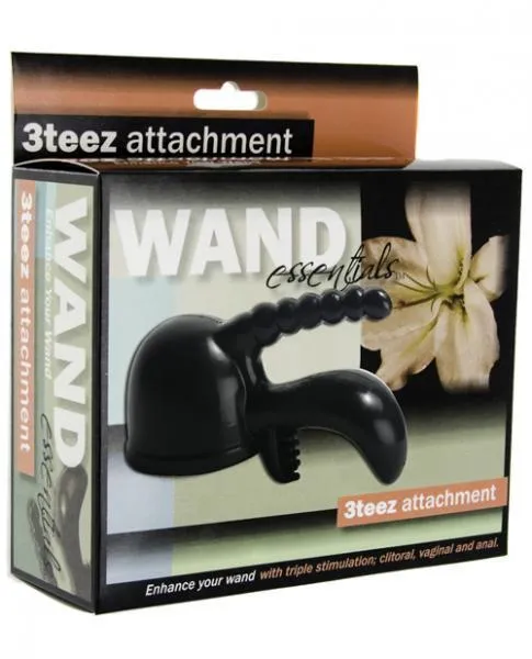 Wand Essentials 3 Teez Attachment Black Wand Essentials Vibrators